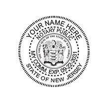 New Jersey Notary Pre Inked Round Emblem Stamp