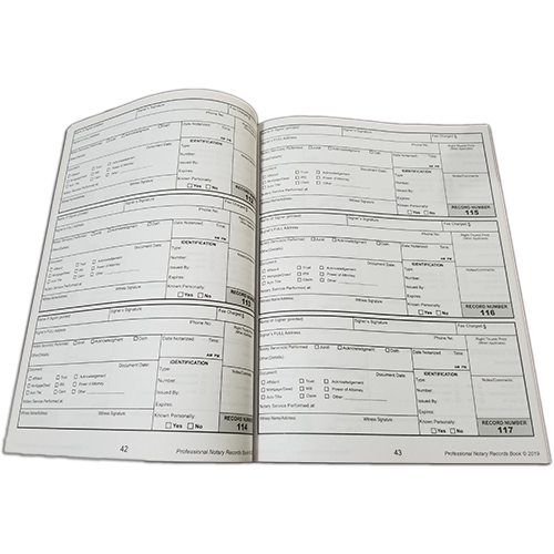 NJ Notary Records Book Soft Cover - 276 Transactions